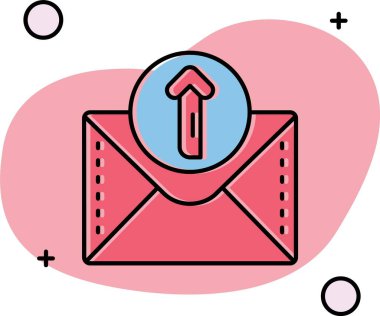 İleti e- posta simgesi. çizgi film iletisi e- posta harfi vektör simgesi izole edilmiş düz vektör