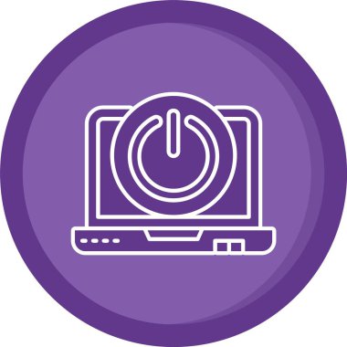 Güç düğmesinin vektör illüstrasyonu