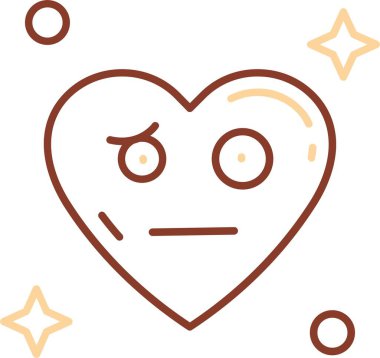 vektör kalp emoji çizimi