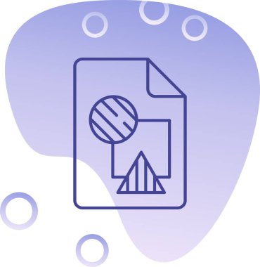 Bir belge simgesinin vektör illüstrasyonu