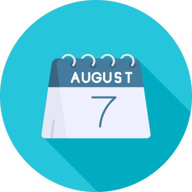 7 Ağustos, günlük takvimin simge tasarımı