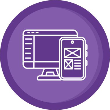 Web reklam renk simgesi.