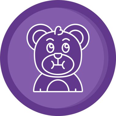 güzel ayı vektör çizgisi simgesi