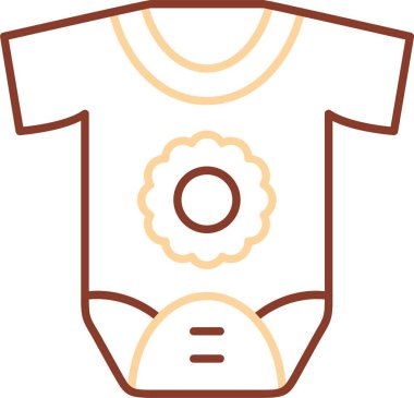 bebek elbise web simgesi basit illüstrasyon