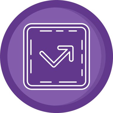 Güzel Ok Aşağı Satır Vektör Simgesi