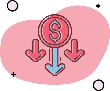 Dolar simgesi tasarım vektörü