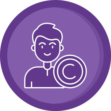 Büyüteci olan bir adamın vektör çizimi