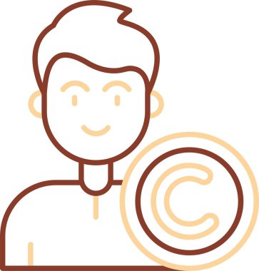 Hayranı olan bir kadının vektör çizimi