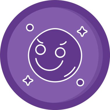 güzel emoji gülümseme vektör simgesi