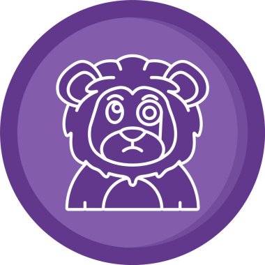 Benzersiz panda başı kabartma vektör simgesi