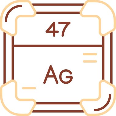 Periyodik elementli bir arkaplanın vektör çizimi