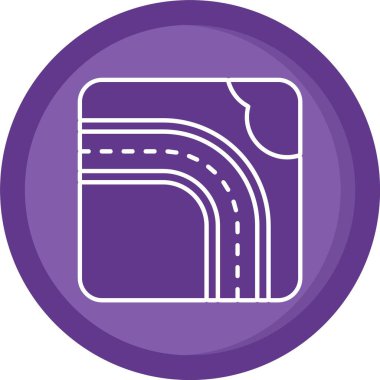 vektör yol simgesi illüstrasyonu