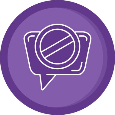 eşsiz yasaklı vektör çizgisi simgesi