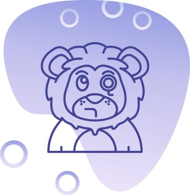 Şirin bir çizgi film karakterinin vektör çizimi