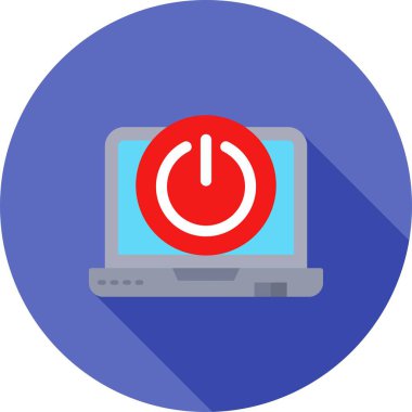 dizüstü bilgisayar düz daire vektörü deseni