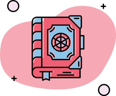 kitap simgesi tasarımı vektör çizimi