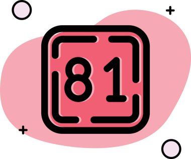 8 numara simge tasarımı, vektör illüstrasyonu