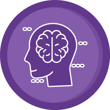 brain vector glyph icon design