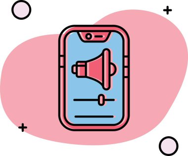 vektör çizim tasarım cep telefonu simgesinin