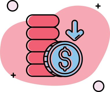 Para simgesi tasarım vektörü