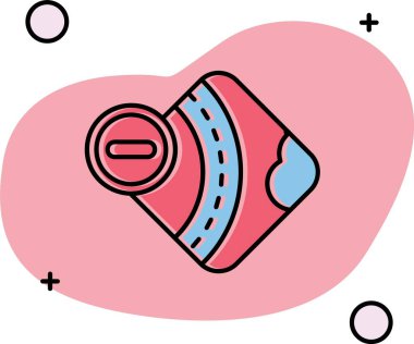 Kırmızı bir balonun vektör çizimi