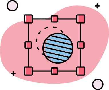 Bir top simgesinin vektör illüstrasyonu