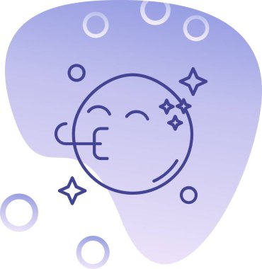 Ay ve bulut simgesi. Ağ için bulut vektör simgesiyle Ay 'ın basit çizimi