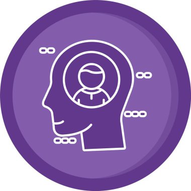 Bir beyin simgesinin vektör çizimi