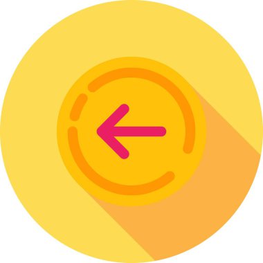 ok ile aşağı doğru çember