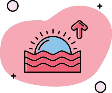 kalp simgesi tasarımı, renkli vektör illüstrasyonu