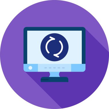 Bilgisayar simgesinin vektör illüstrasyonu