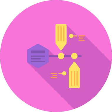 Bir harita simgesinin vektör illüstrasyonu