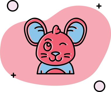 Sevimli tavşan karikatürü çizimi