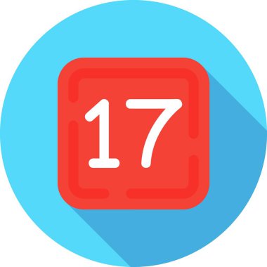 Takvim tarihi simgesi. Web tasarımı için 1 tarih vektör simgesinin basit çizimi