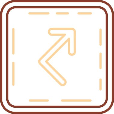 Yol işareti simgesinin vektör illüstrasyonu