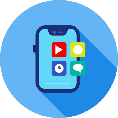 Akıllı telefon simgesinin vektör illüstrasyonu