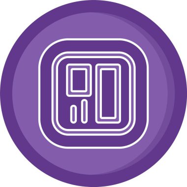 Eşsiz çevirme grafiği vektör simgesi