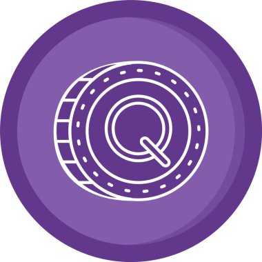 Yuvarlak bir simgenin vektör illüstrasyonu