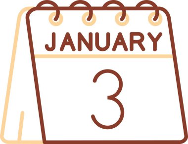 Kırmızı kurdeleli vektör takvimi