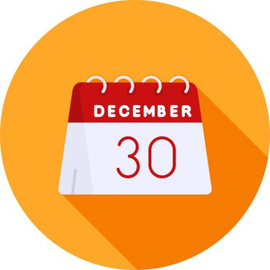 Beyaz arkaplanda takvim yassı simgesi tasarımı