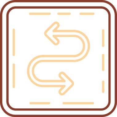 Yol işaretinin vektör illüstrasyonu