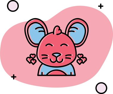 Sevimli el çizimi karalama stili çizimi, mutlu bir sevgililer gününün vektör çizimi