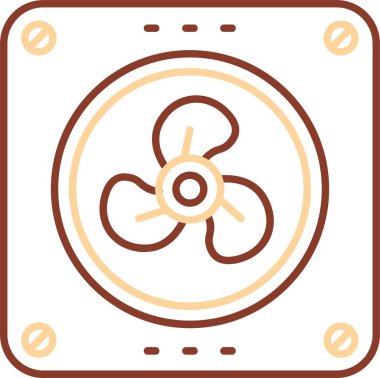 Eşsiz Fan Vektörü Kabartma Simgesi