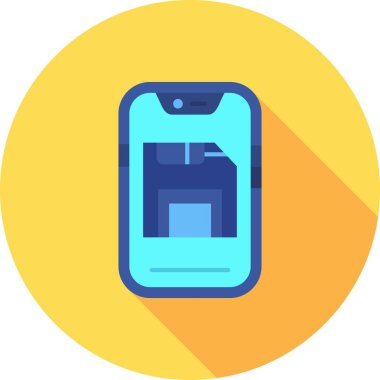 hareket eden smartphone kutsal kişilerin resmi, vektör çizim