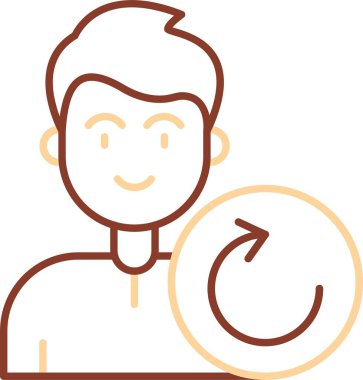 İnsan işaretine sahip bir adam.