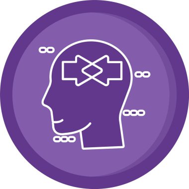 Güzel Beyin Vektörü Glyph simgesi