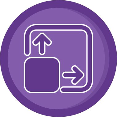 Bir ok simgesinin vektör illüstrasyonu