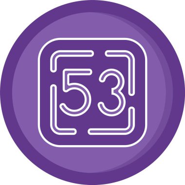 555 daire çizgisi simgesi