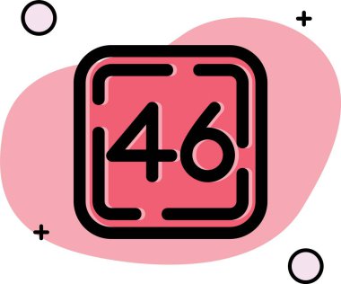 4 tarihli vektör ikonu tasarım şablonu çizimi