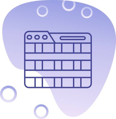 Klavye. Web simgesi basit illüstrasyon